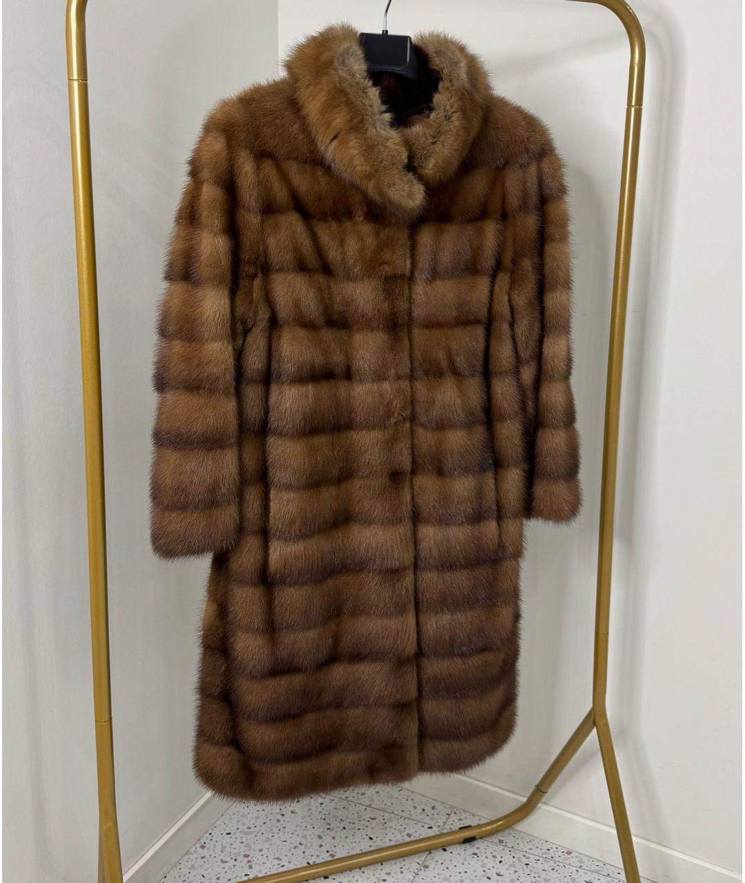MALA MATI Коричневая меховая шуба, фото 3