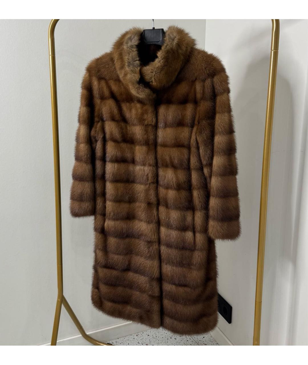 MALA MATI Коричневая меховая шуба, фото 2