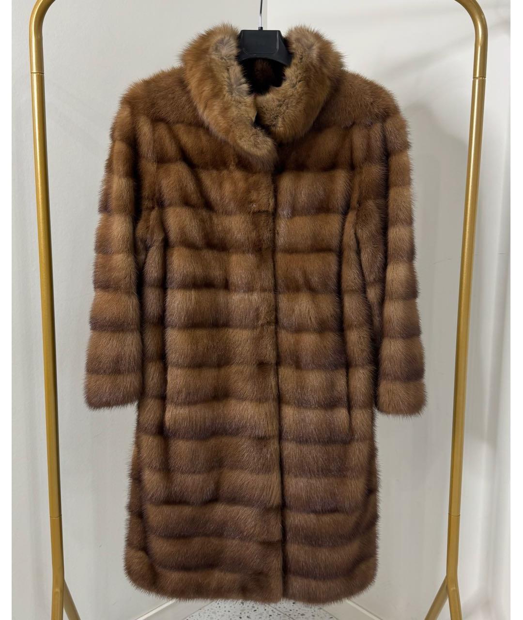 MALA MATI Коричневая меховая шуба, фото 9