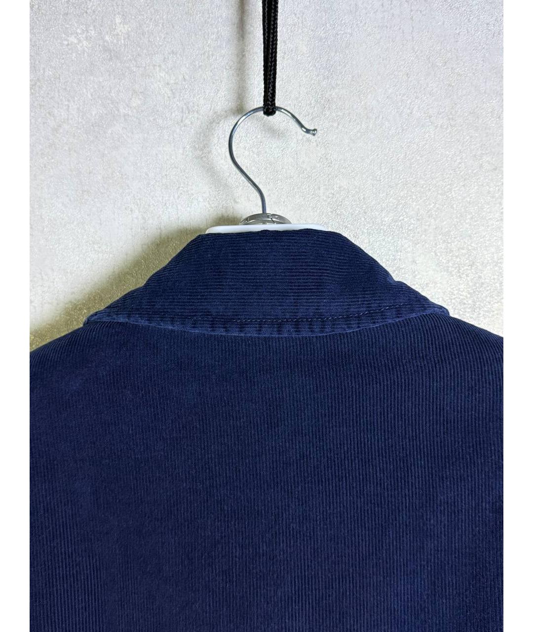 STONE ISLAND Темно-синяя хлопковая куртка, фото 9