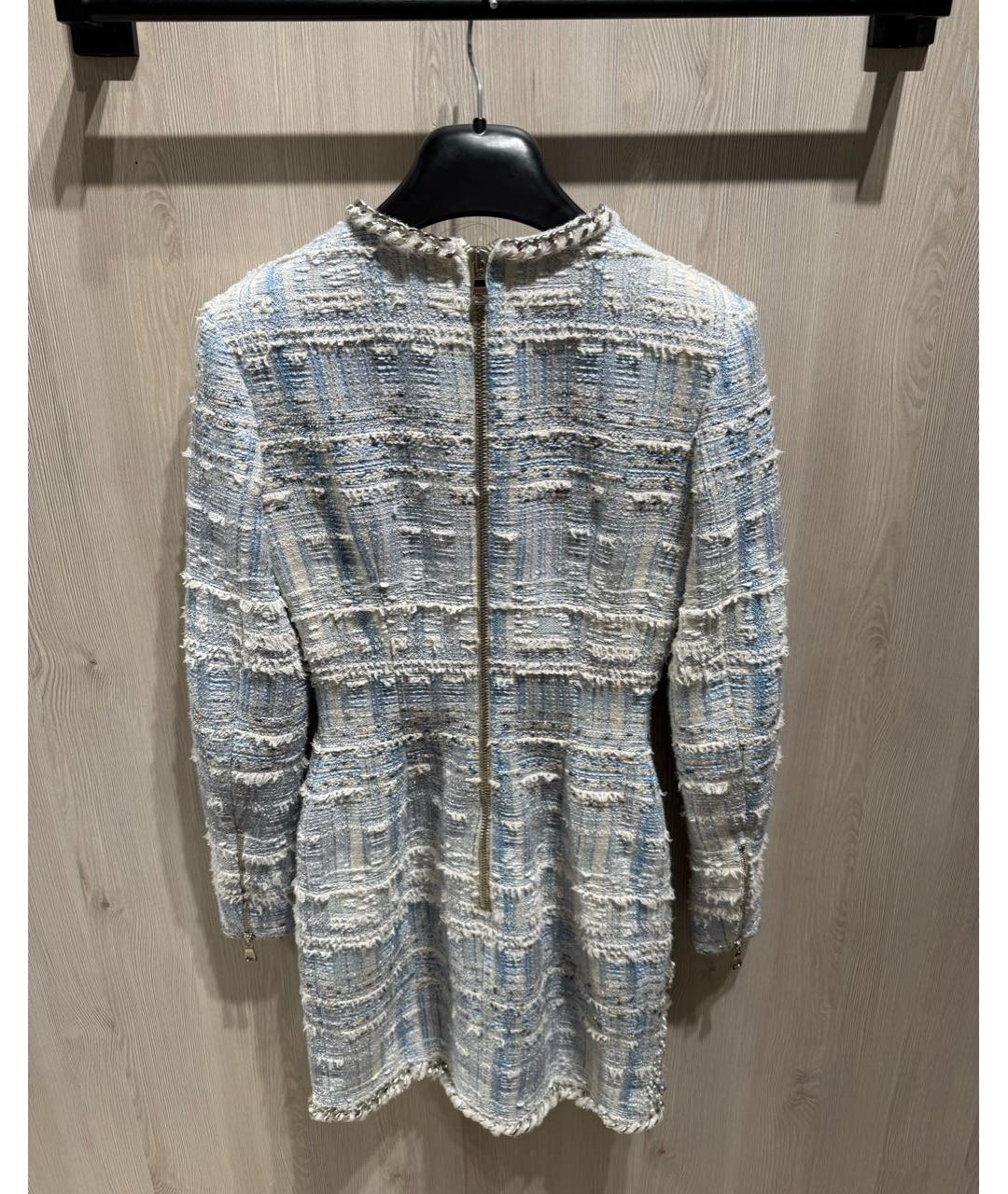 BALMAIN Голубое хлопковое вечернее платье, фото 6