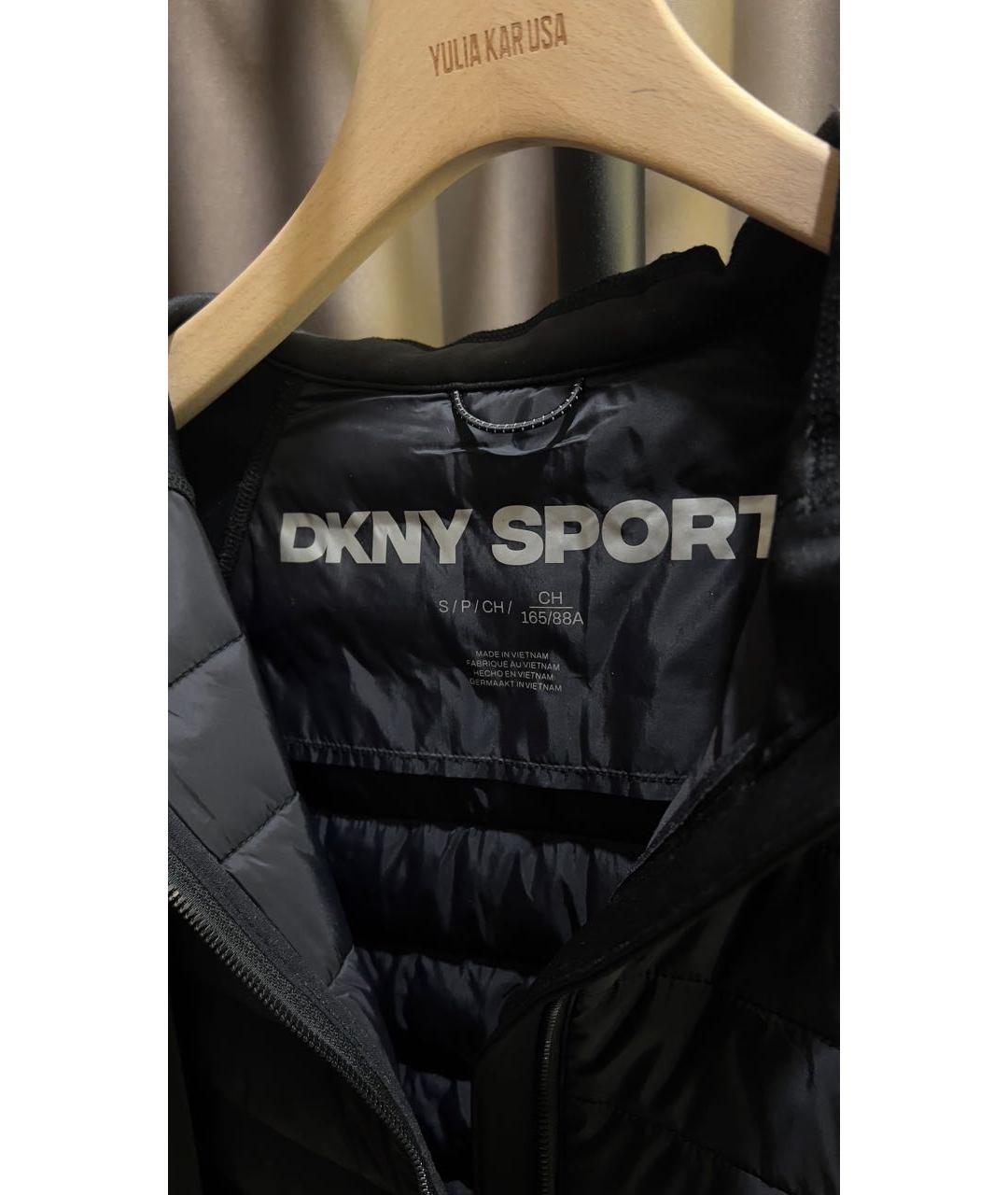 DKNY Черная полиэстеровая куртка, фото 3