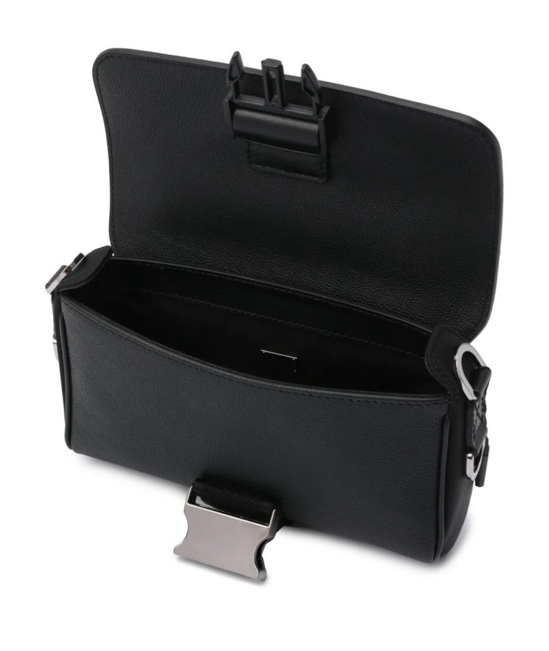 DOLCE&GABBANA Черная кожаная сумка на плечо, фото 5