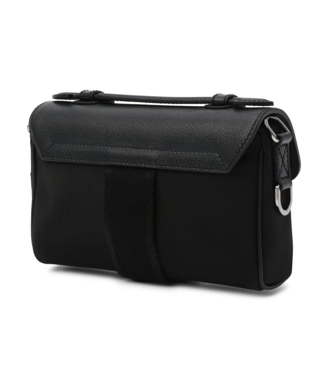 DOLCE&GABBANA Черная кожаная сумка на плечо, фото 4