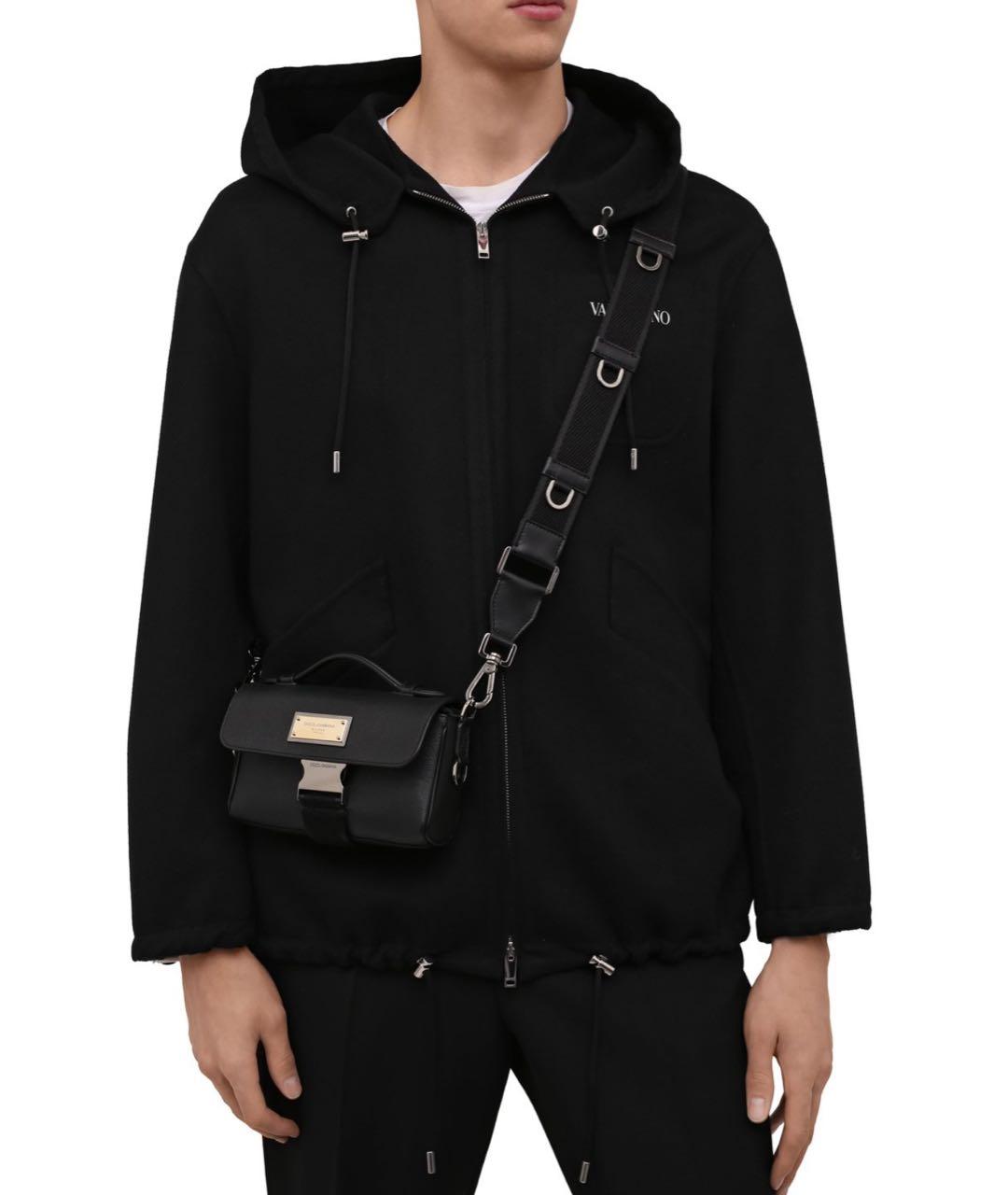 DOLCE&GABBANA Черная кожаная сумка на плечо, фото 2