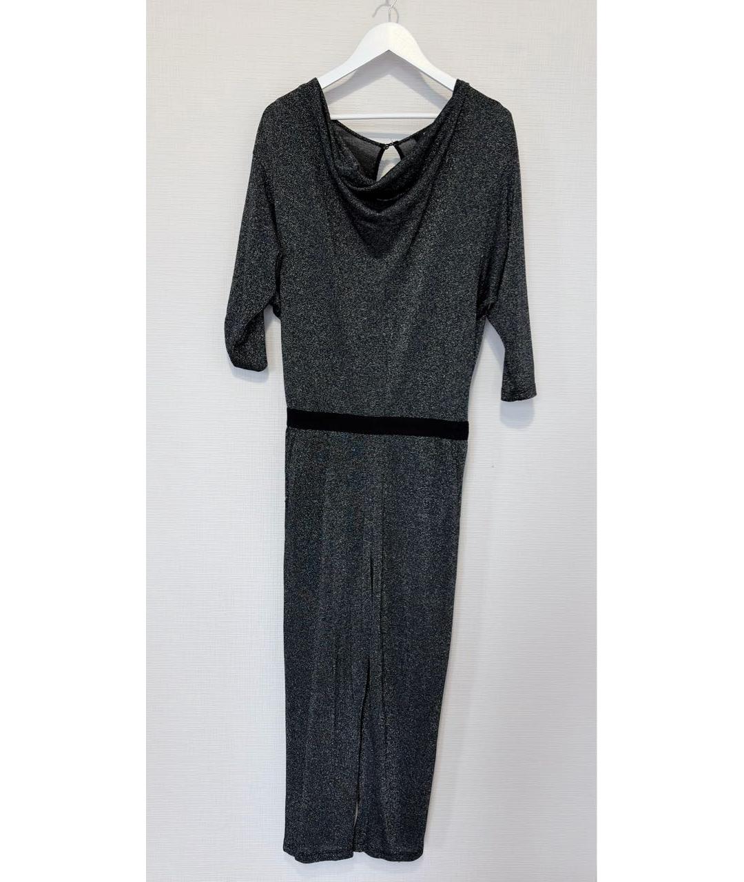 DIESEL Антрацитовый вискозный комбинезон, фото 4