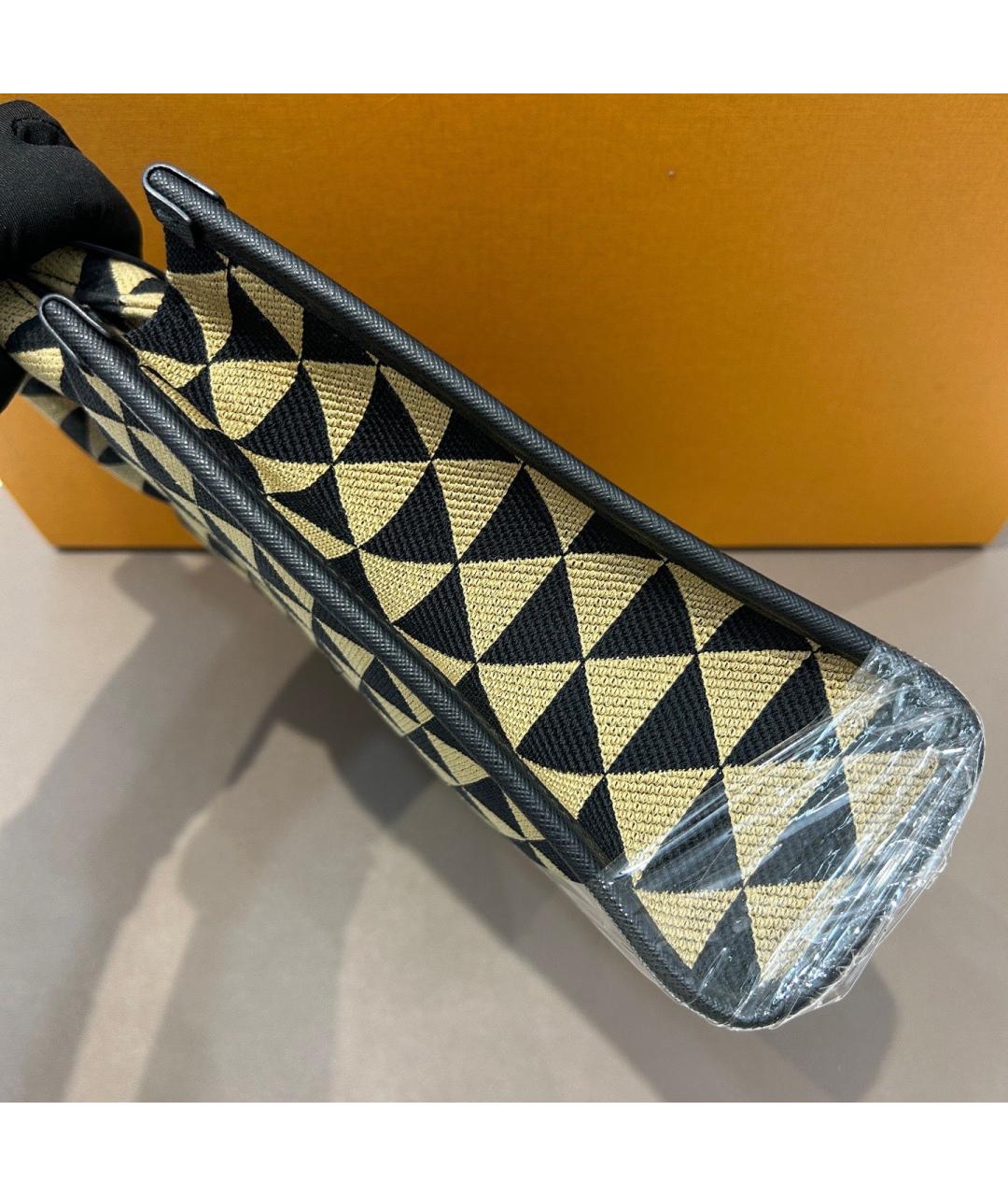 PRADA Черная тканевая сумка тоут, фото 3