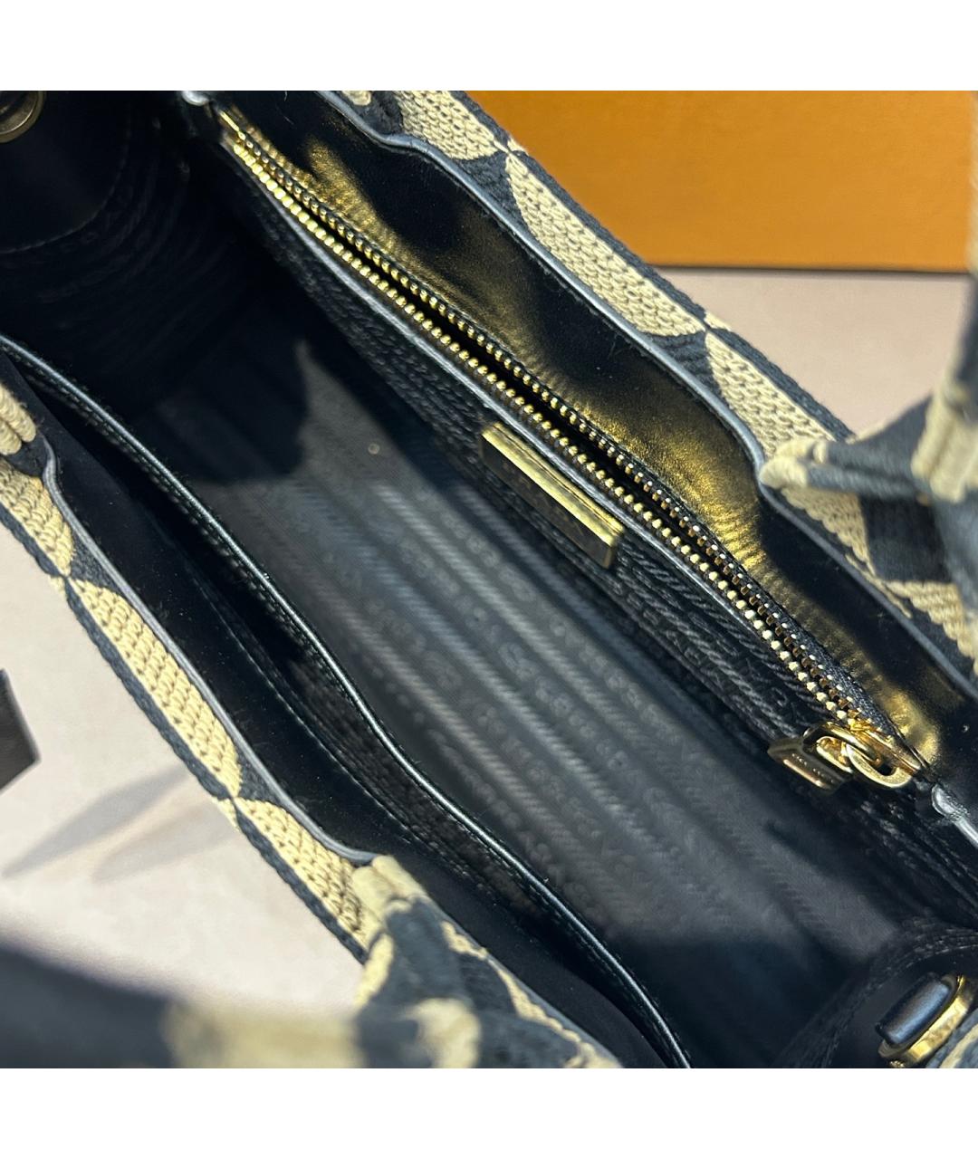 PRADA Черная тканевая сумка тоут, фото 2