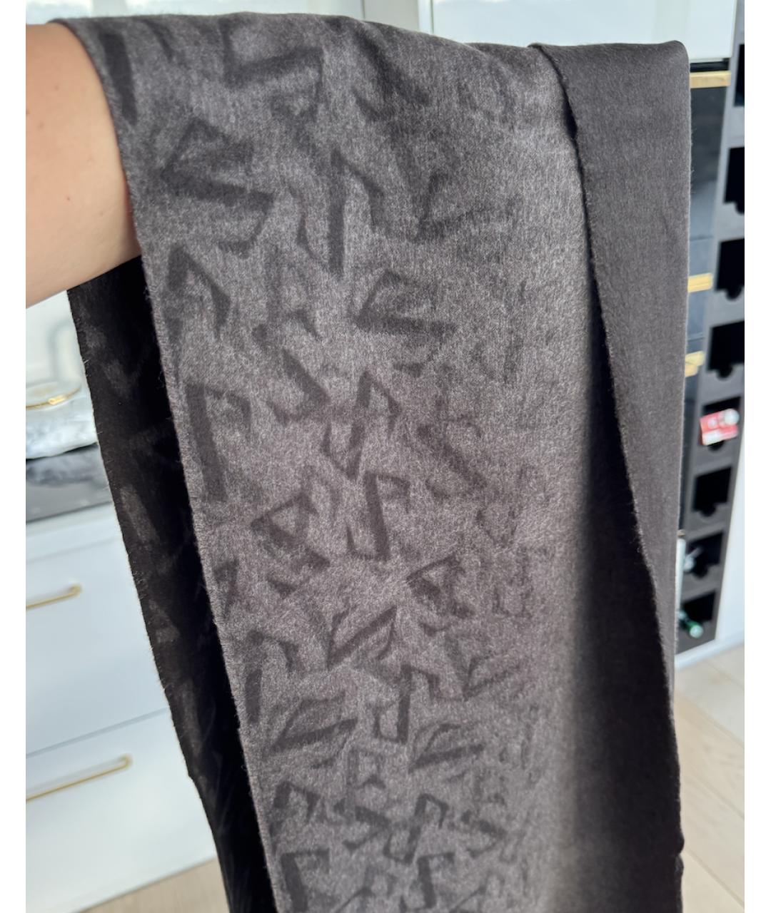 ZEGNA Коричневый шелковый шарф, фото 8