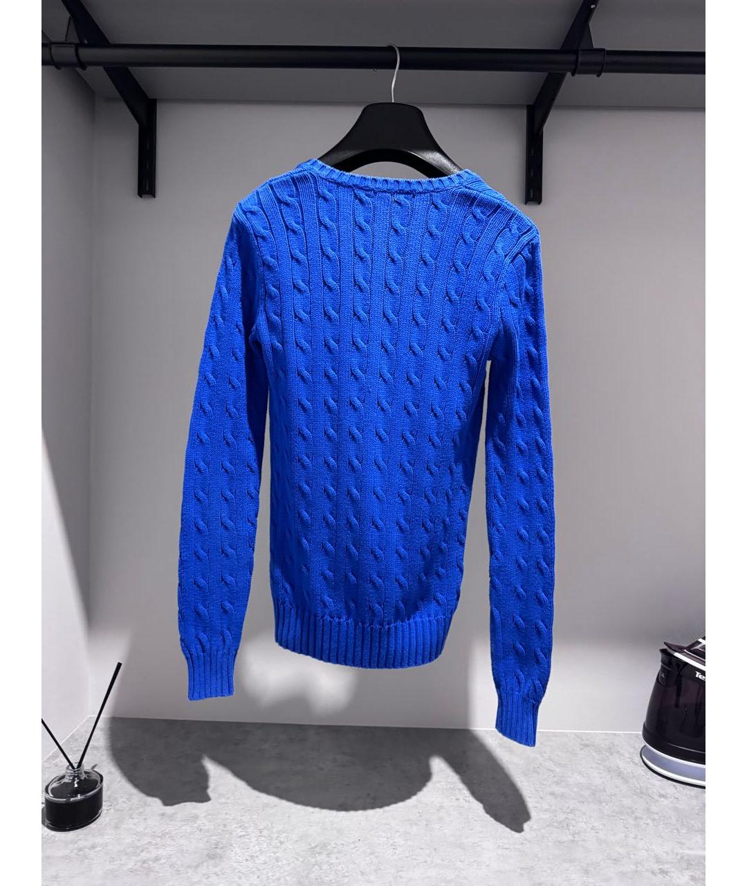 POLO RALPH LAUREN Синий хлопковый джемпер / свитер, фото 2