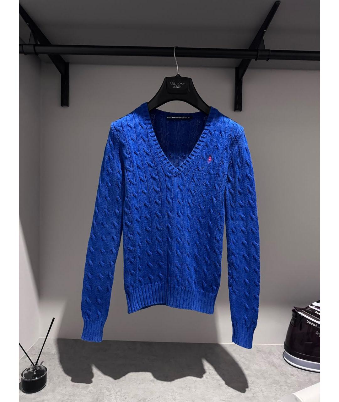 POLO RALPH LAUREN Синий хлопковый джемпер / свитер, фото 6
