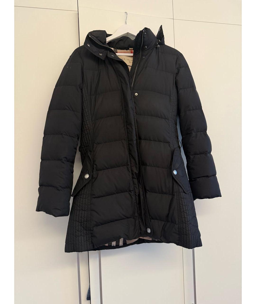 BURBERRY Черный полиэстеровый пуховик, фото 9