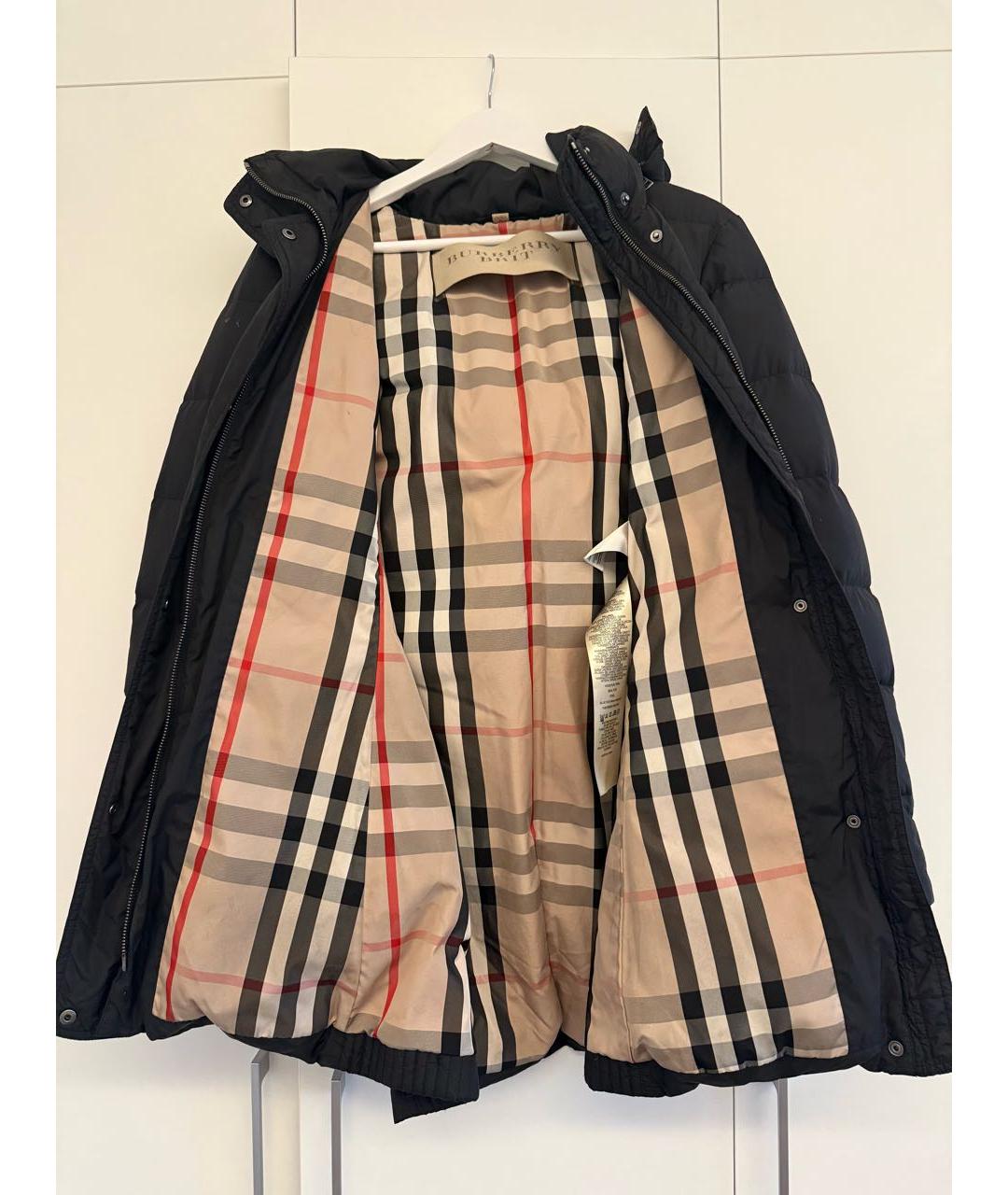 BURBERRY Черный полиэстеровый пуховик, фото 7