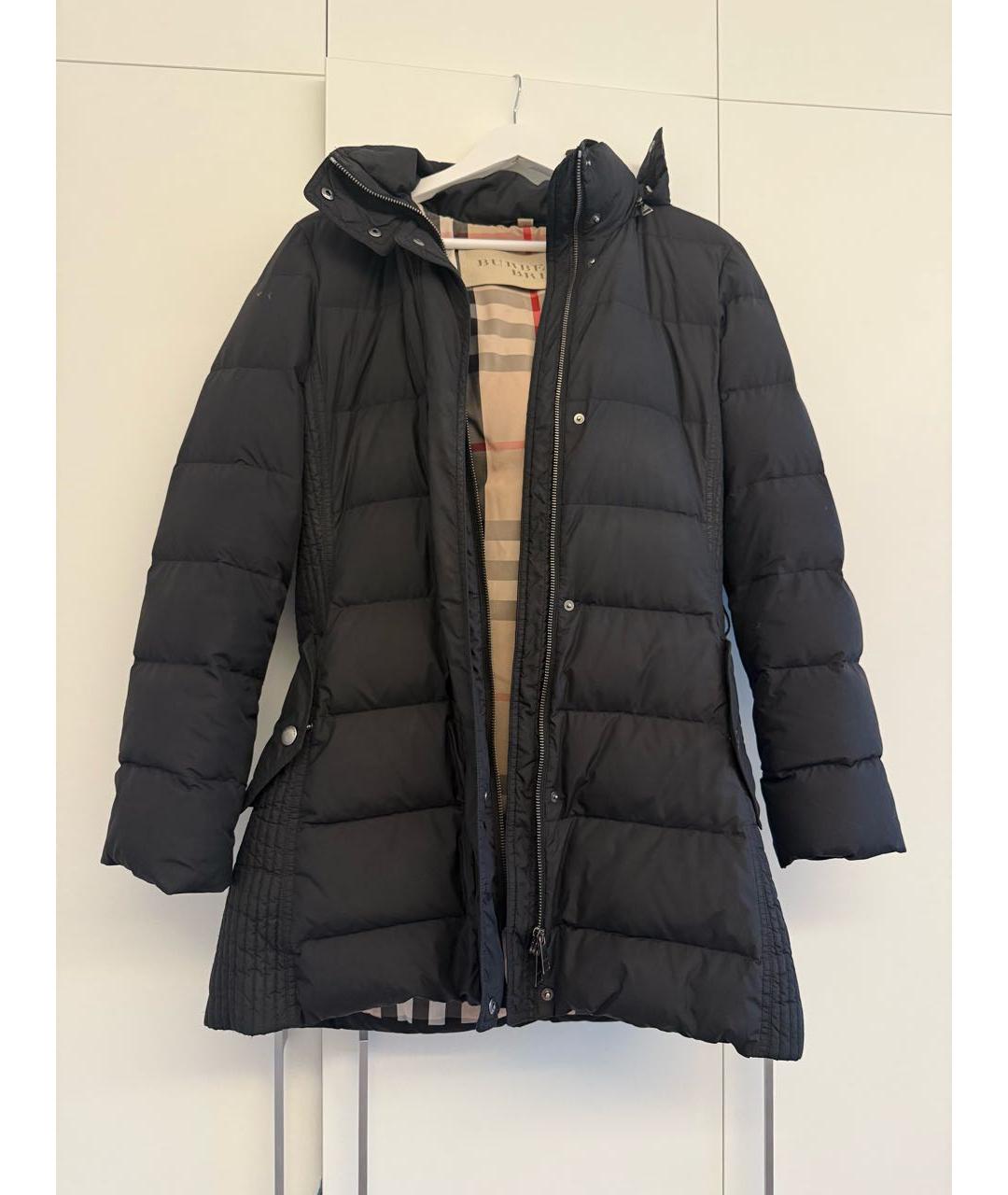 BURBERRY Черный полиэстеровый пуховик, фото 2