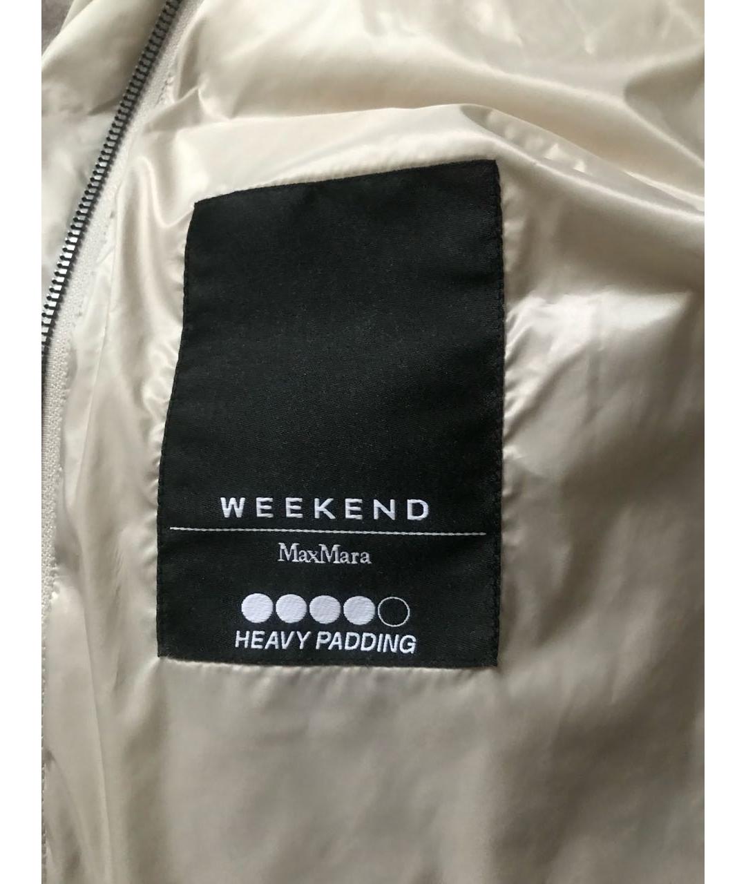 WEEKEND MAX MARA Бежевый полиэстеровый пуховик, фото 3