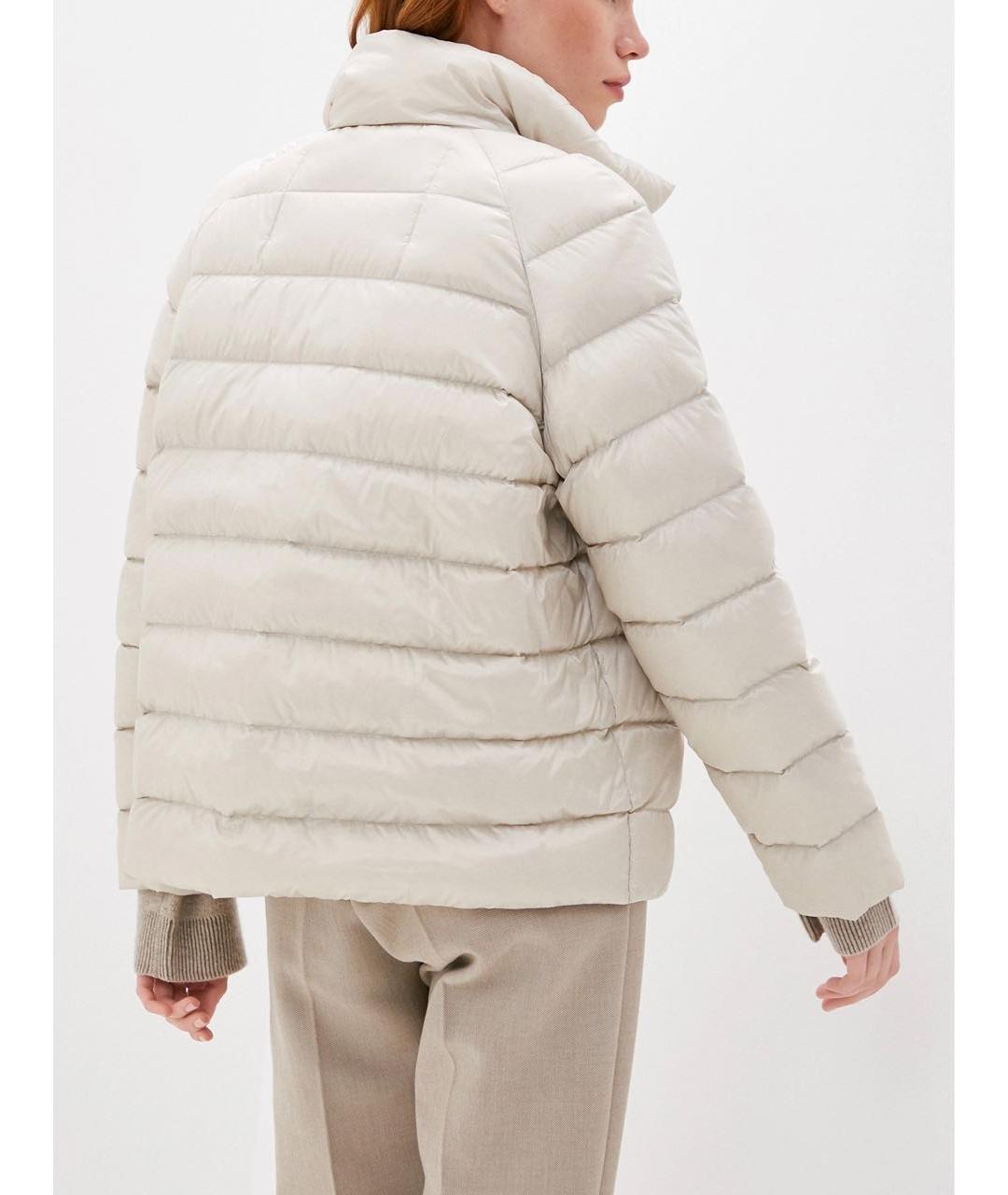 WEEKEND MAX MARA Бежевый полиэстеровый пуховик, фото 6