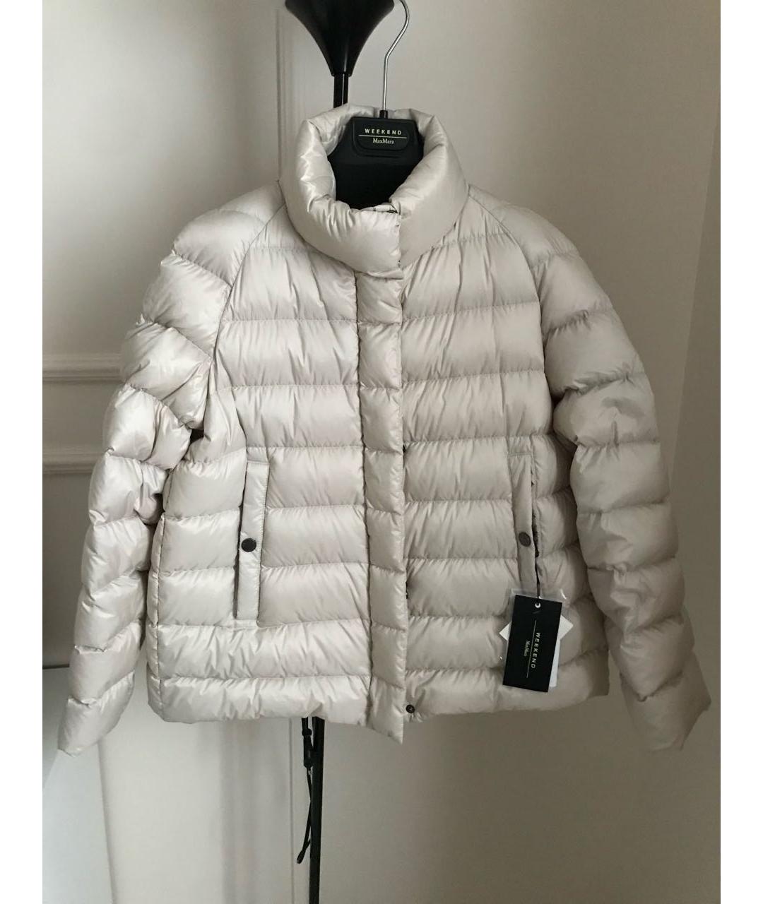 WEEKEND MAX MARA Бежевый полиэстеровый пуховик, фото 9