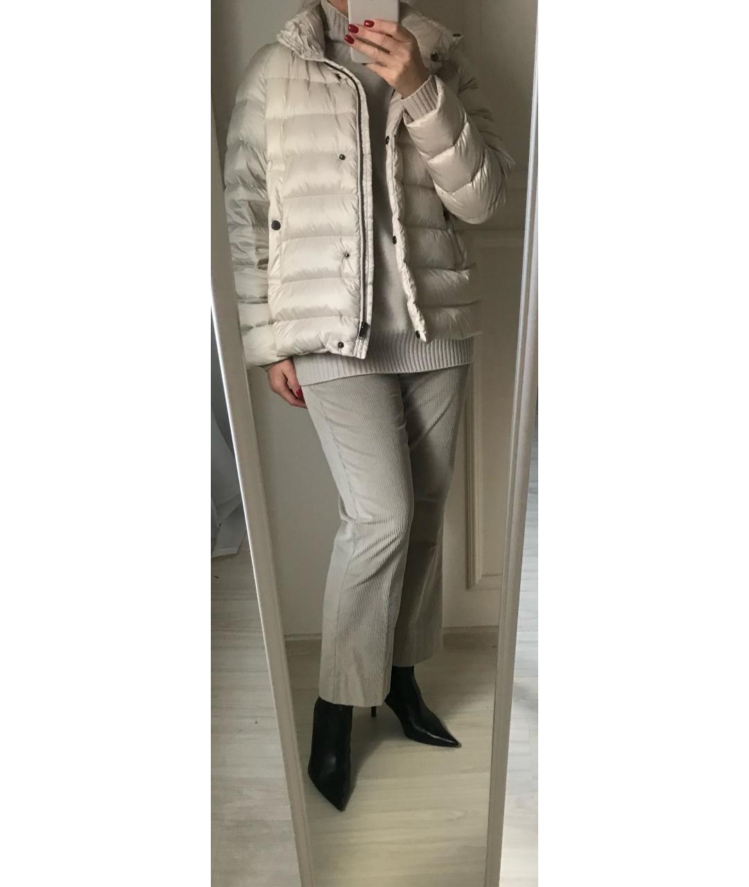 WEEKEND MAX MARA Бежевый полиэстеровый пуховик, фото 8