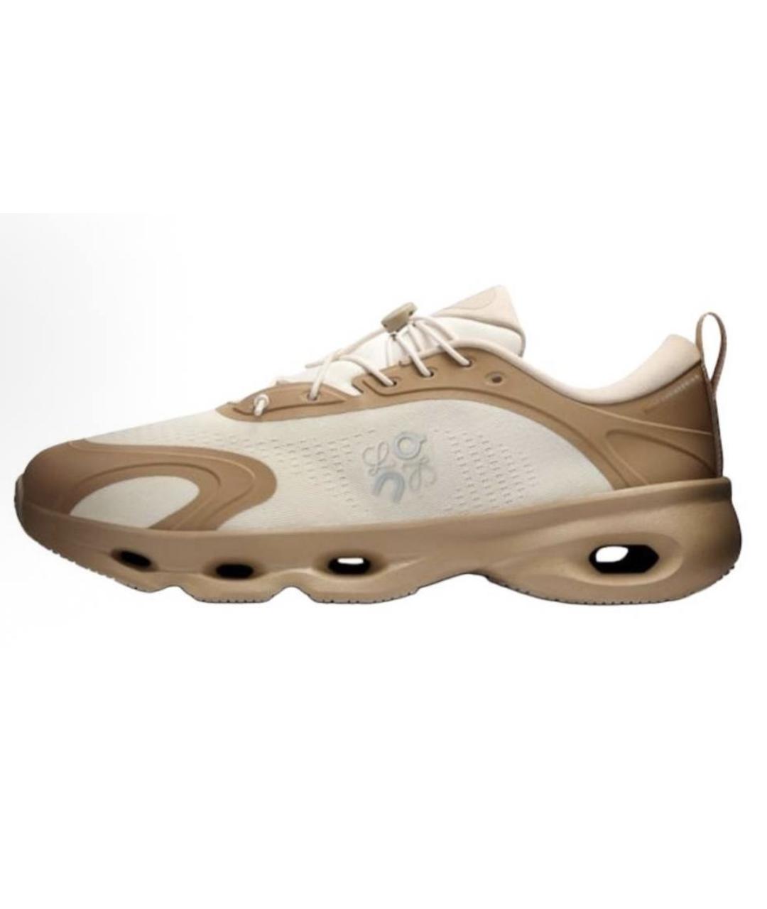 LOEWE Бежевые текстильные кроссовки, фото 4
