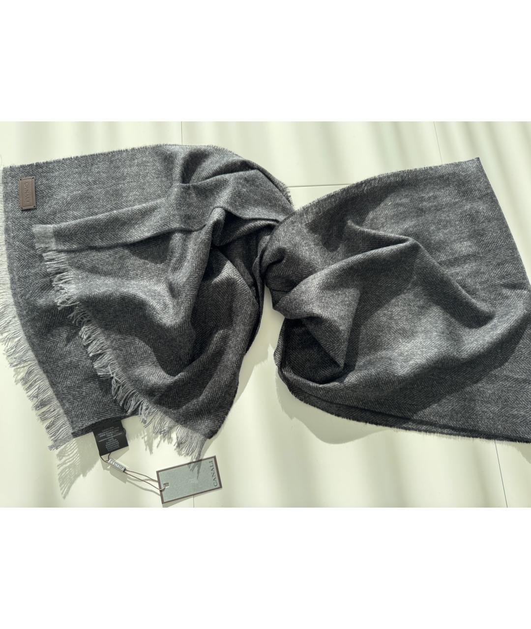 CORNELIANI Серый кашемировый шарф, фото 5
