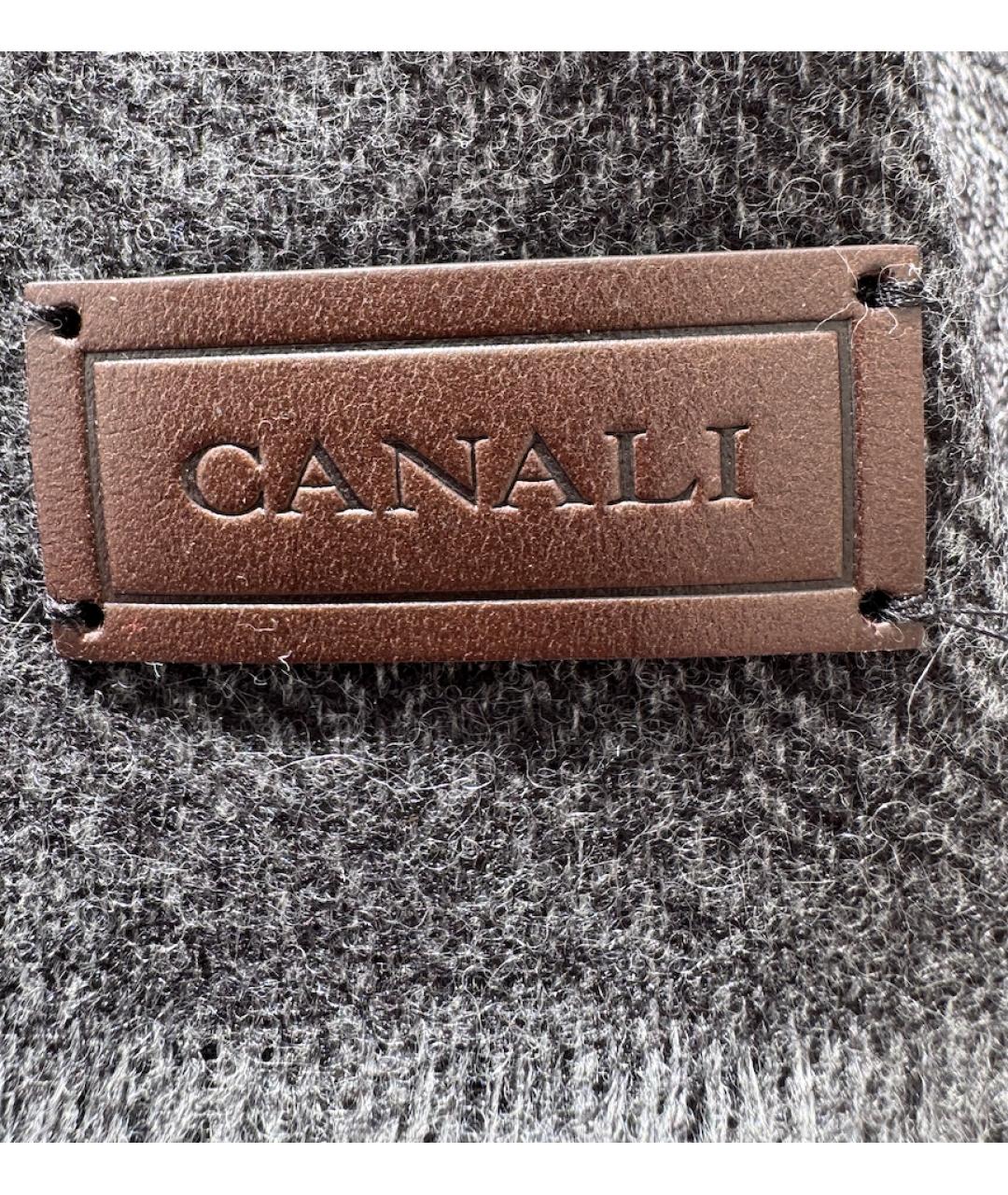 CORNELIANI Серый кашемировый шарф, фото 6