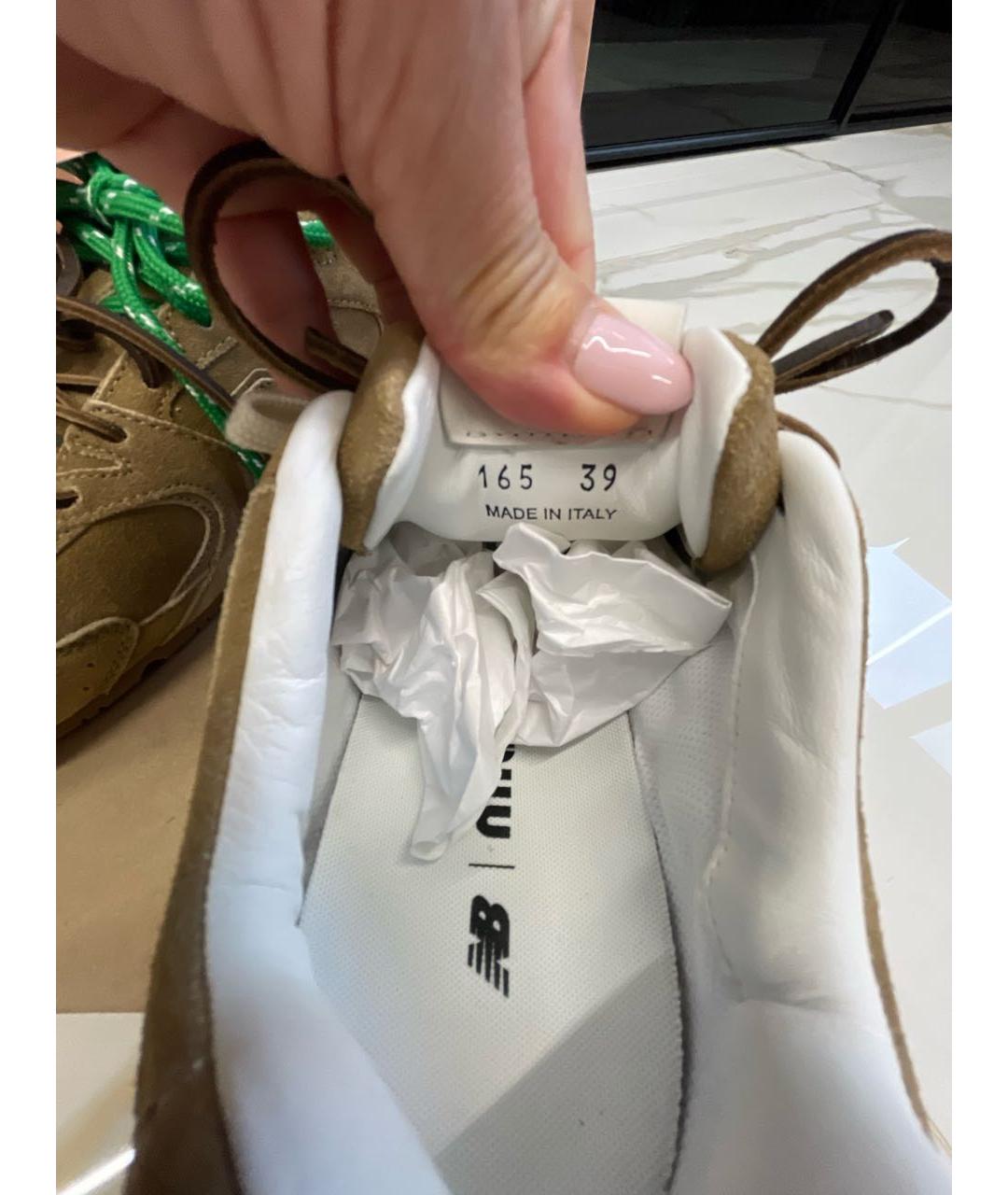 MIU MIU Бежевые замшевые кроссовки, фото 7