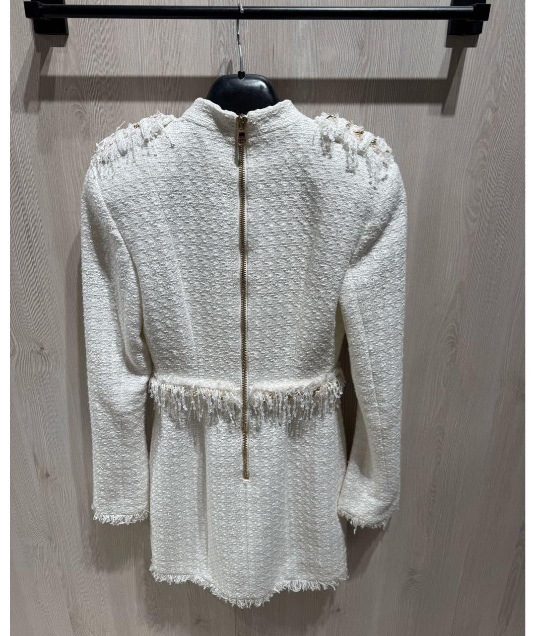 BALMAIN Белое хлопковое вечернее платье, фото 5