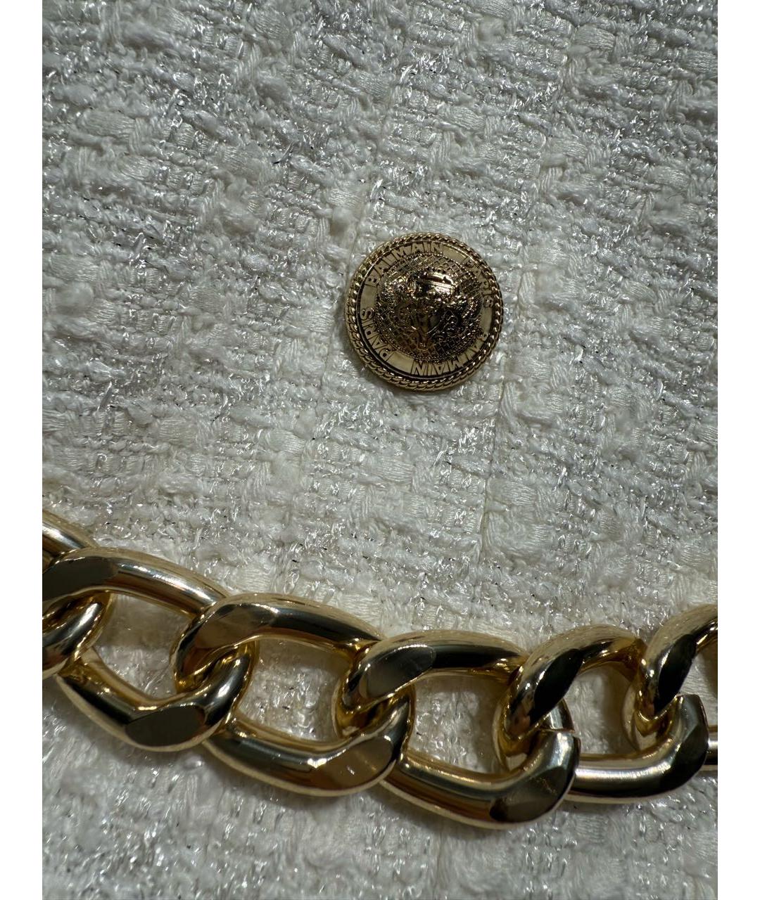 BALMAIN Белое хлопковое вечернее платье, фото 6