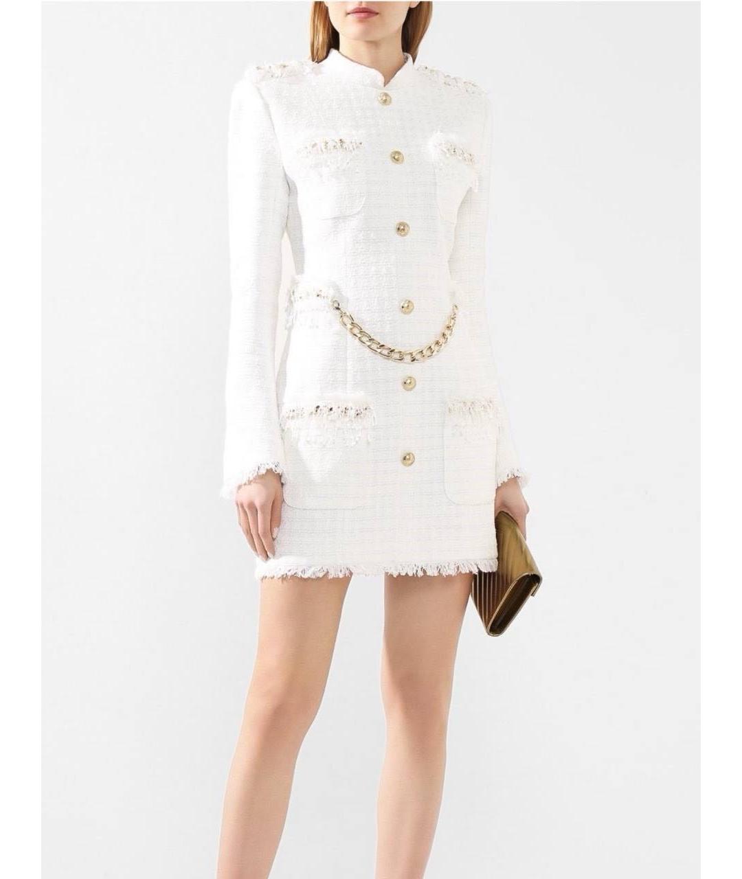 BALMAIN Белое хлопковое вечернее платье, фото 4