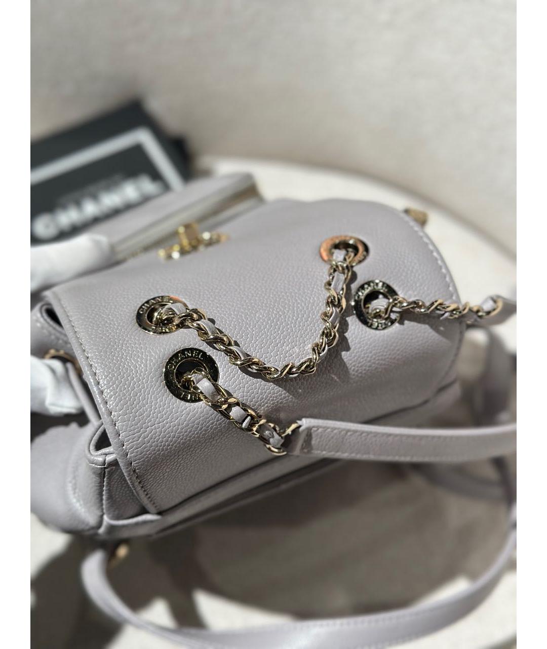 CHANEL Розовый кожаный рюкзак, фото 6