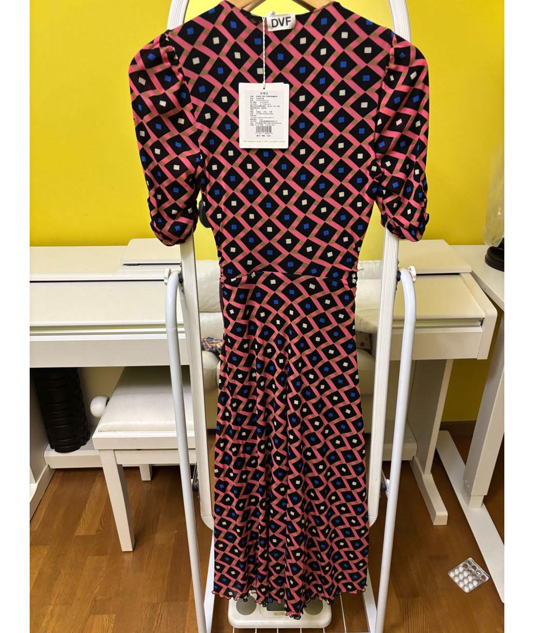 DIANE VON FURSTENBERG Мульти повседневное платье, фото 5