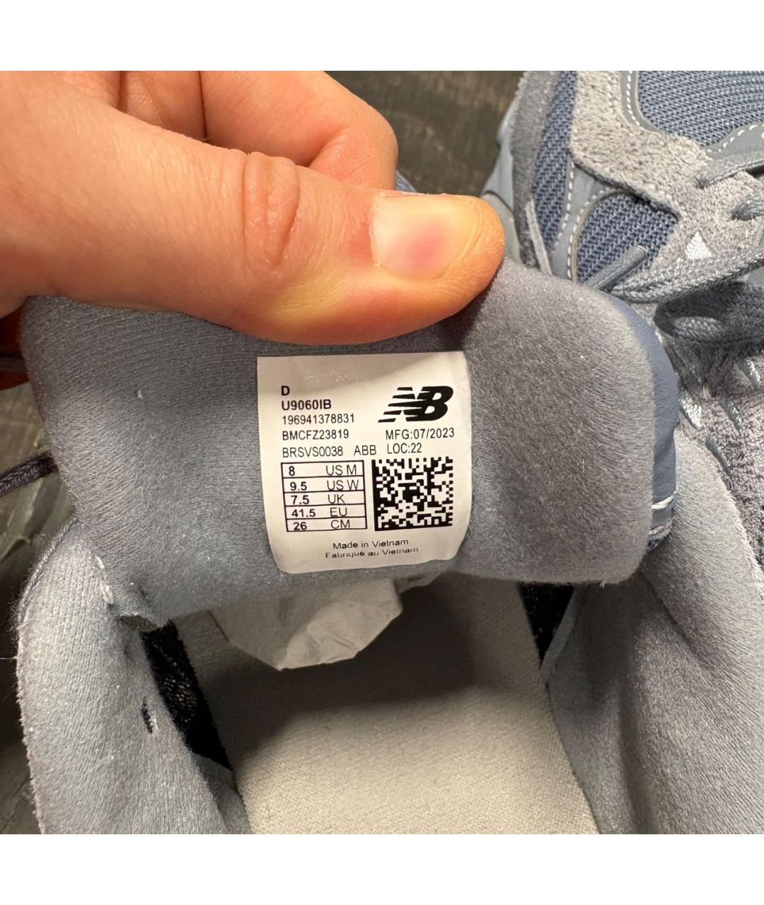 NEW BALANCE Серые замшевые низкие кроссовки / кеды, фото 7