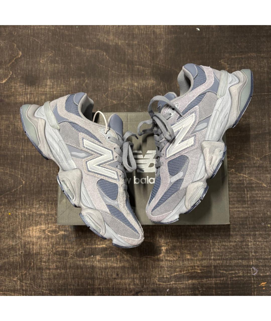 NEW BALANCE Серые замшевые низкие кроссовки / кеды, фото 9