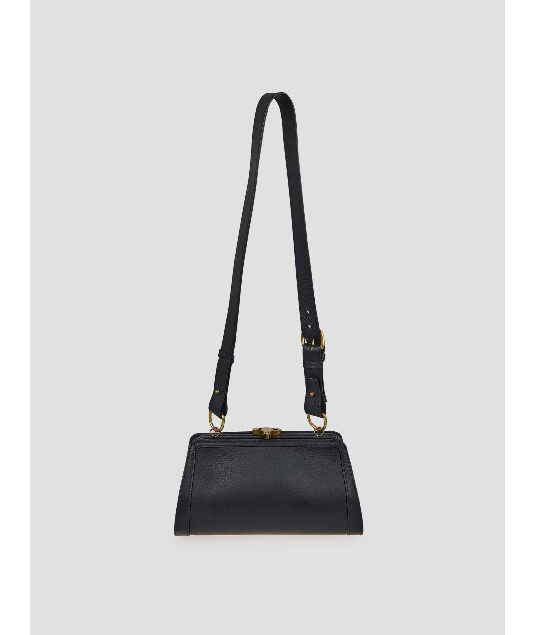 VIVIENNE WESTWOOD Черная кожаная сумка через плечо, фото 3