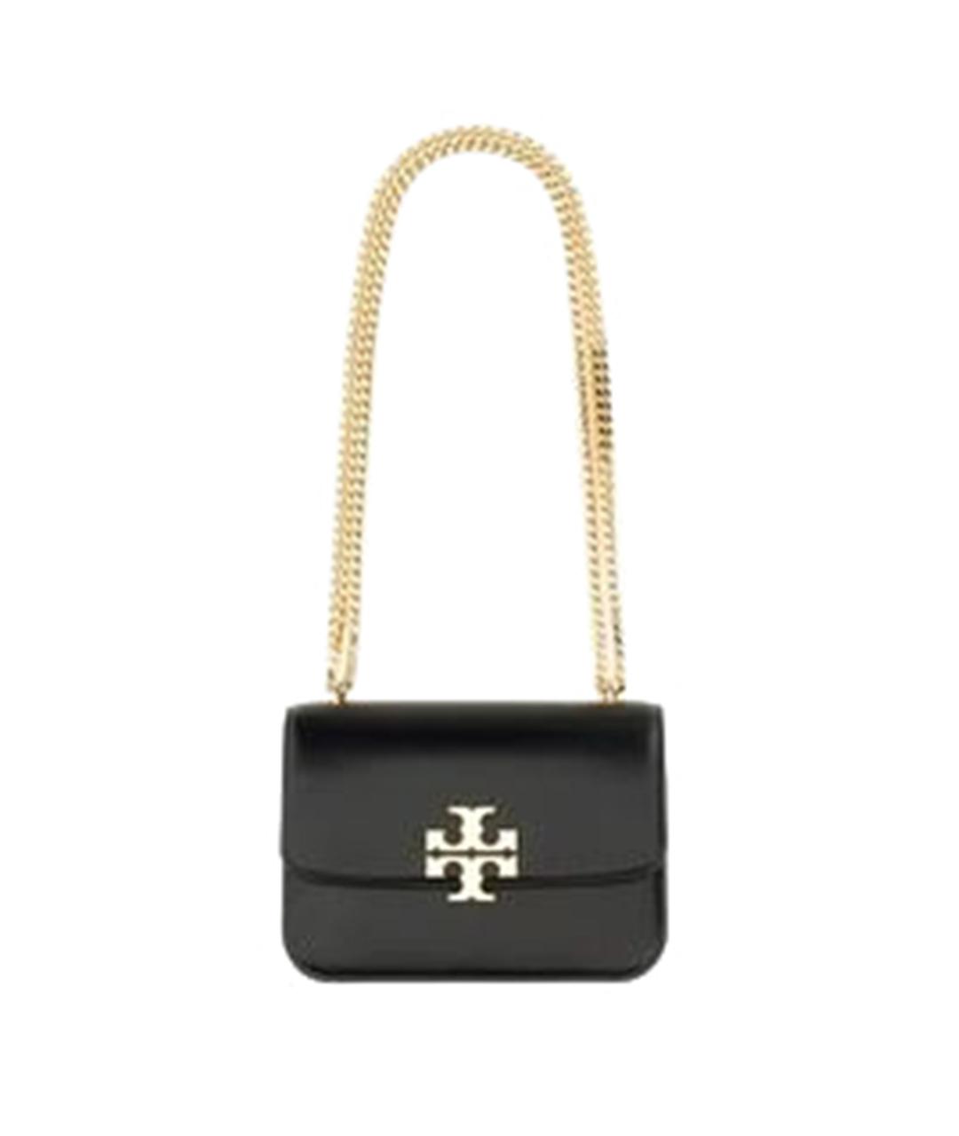 TORY BURCH Черная кожаная сумка через плечо, фото 3