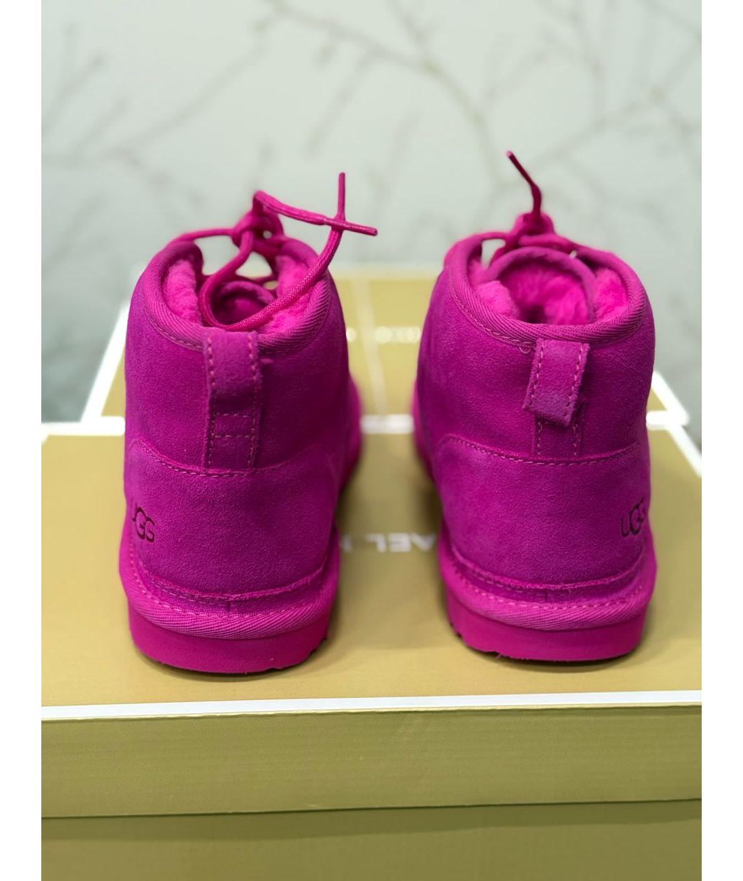 UGG AUSTRALIA Розовые замшевые ботинки, фото 4