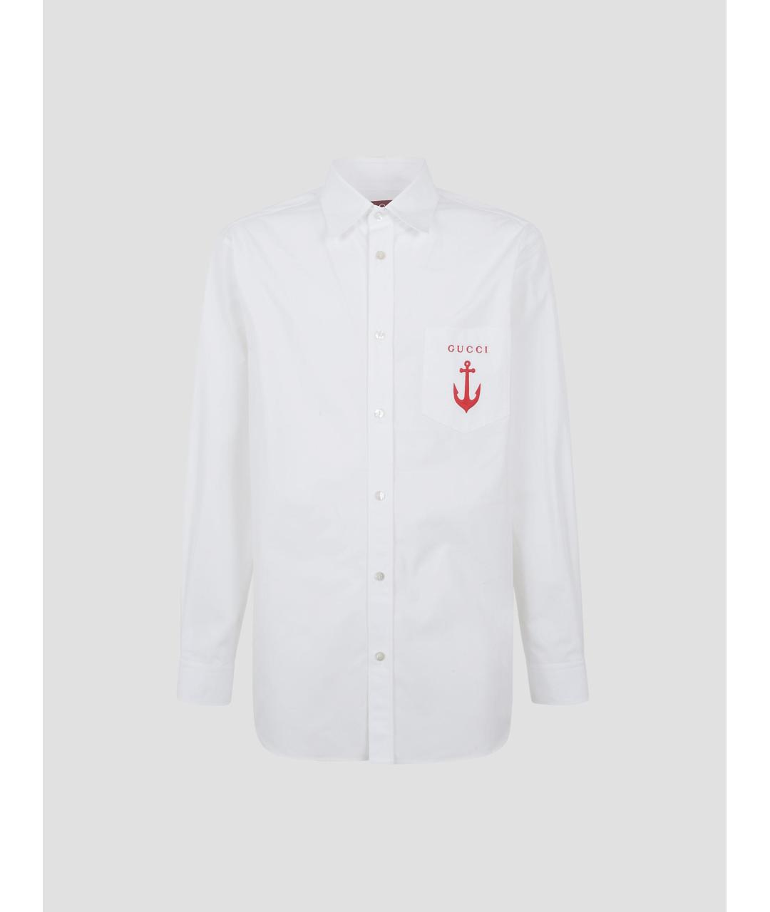 GUCCI Белая хлопковая кэжуал рубашка, фото 4