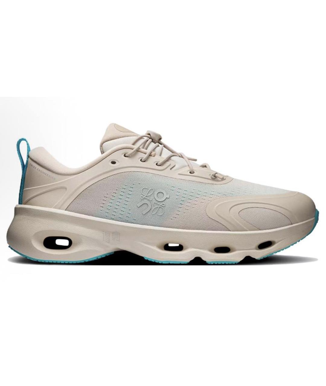 LOEWE Бежевые текстильные кроссовки, фото 3