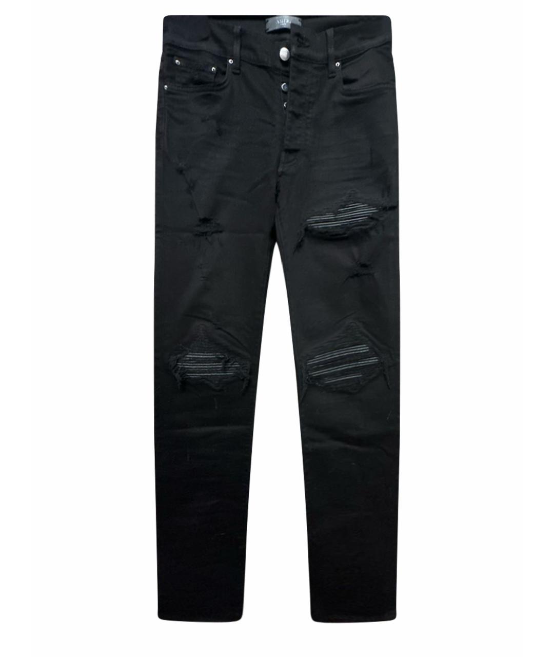 AMIRI Черные хлопко-эластановые джинсы скинни, фото 1