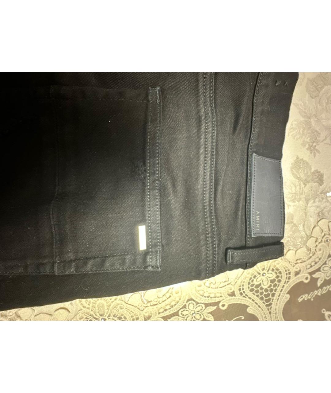 AMIRI Черные хлопко-эластановые джинсы скинни, фото 5