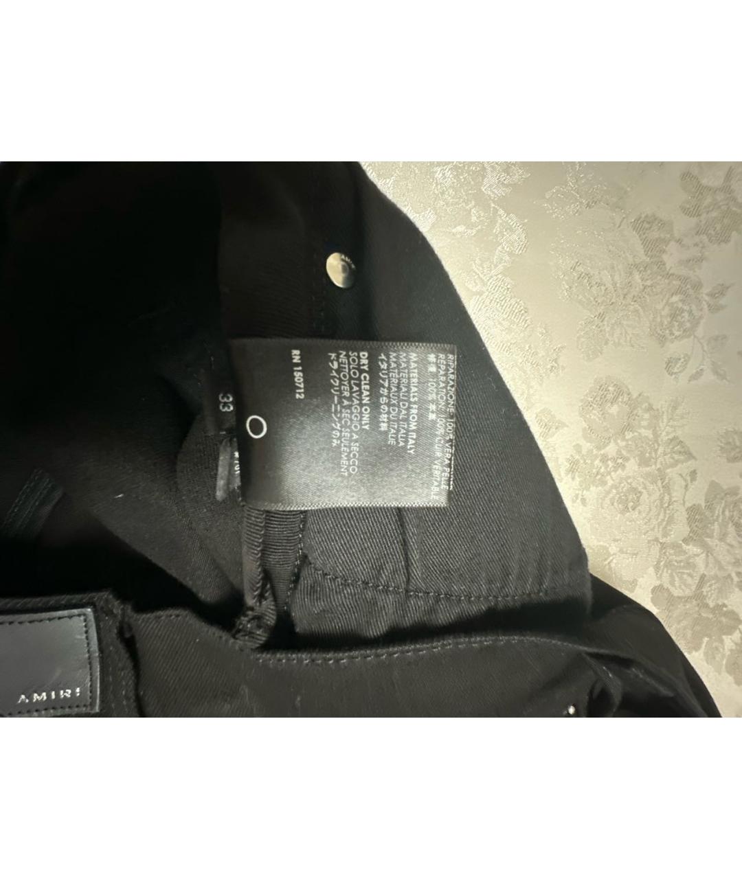 AMIRI Черные хлопко-эластановые джинсы скинни, фото 4