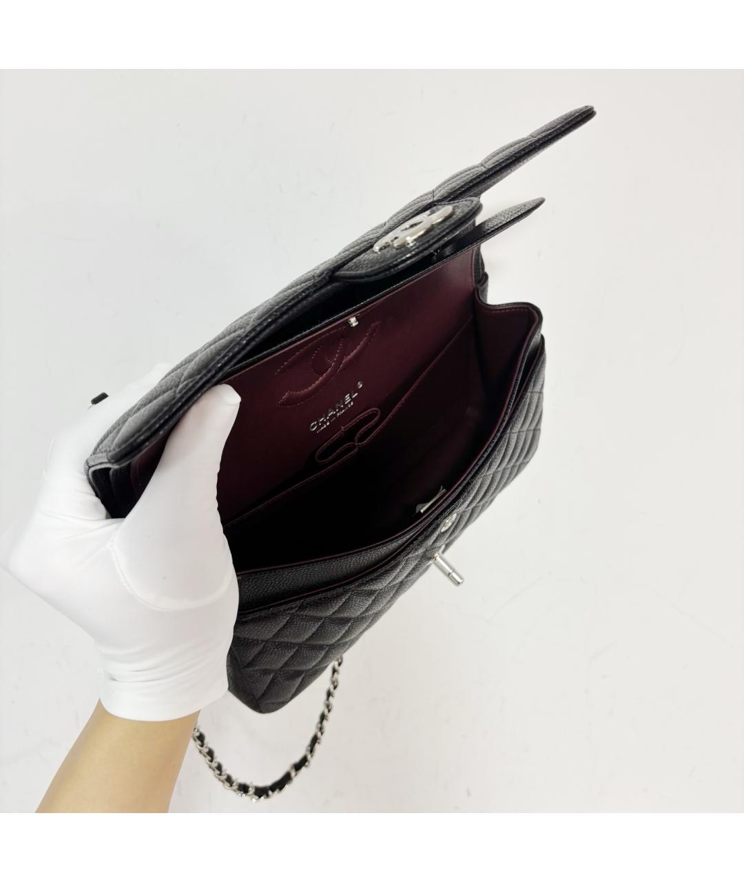 CHANEL Черная кожаная сумка через плечо, фото 7
