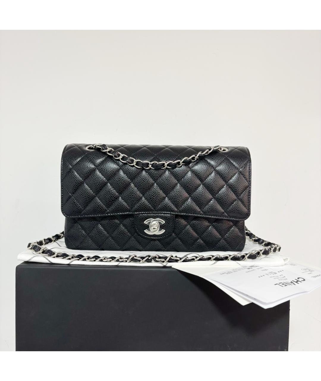 CHANEL Черная кожаная сумка через плечо, фото 10