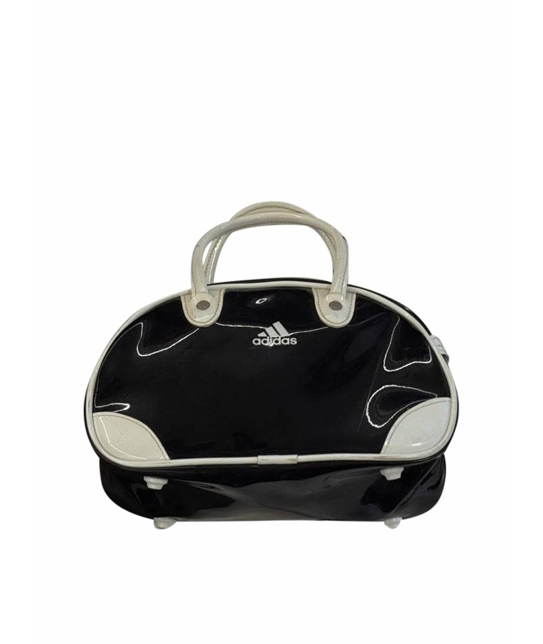 ADIDAS Черная сумка с короткими ручками из лакированной кожи, фото 1