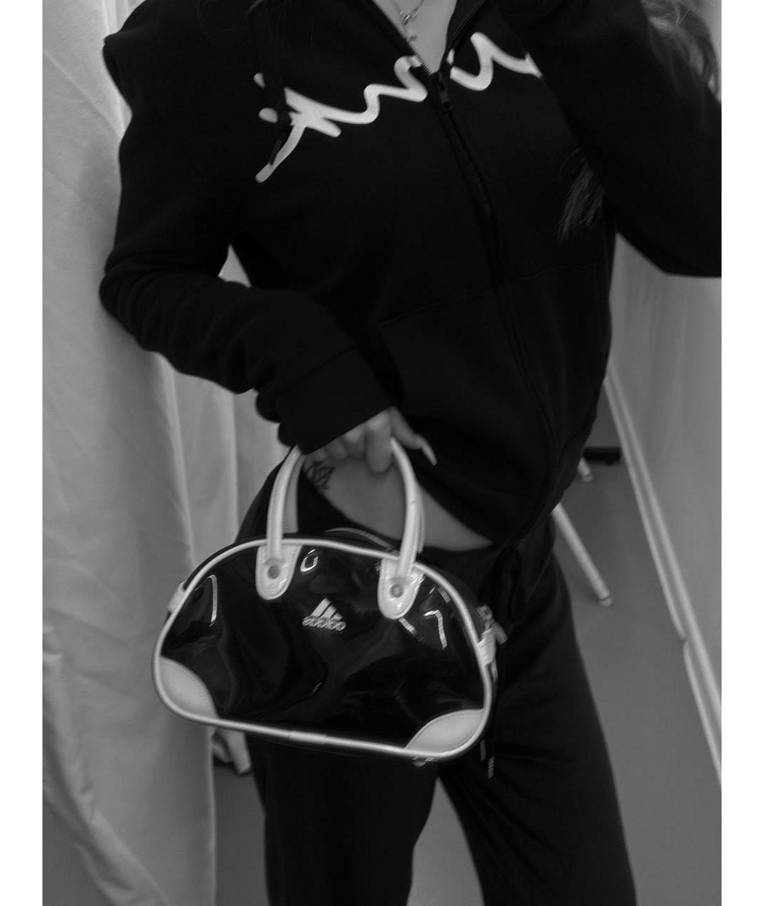 ADIDAS Черная сумка с короткими ручками из лакированной кожи, фото 6