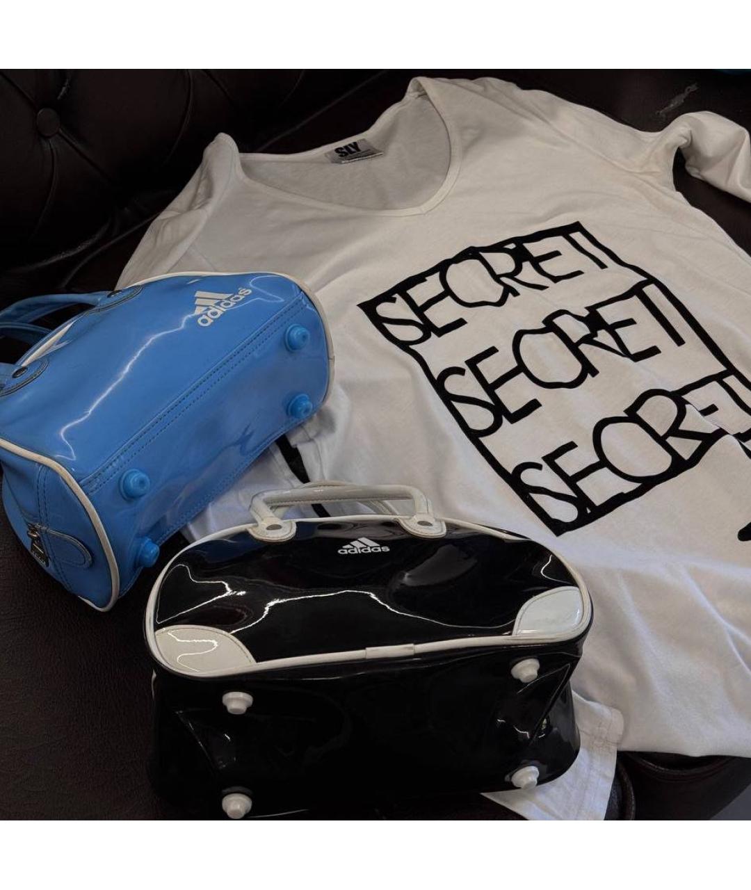 ADIDAS Черная сумка с короткими ручками из лакированной кожи, фото 5