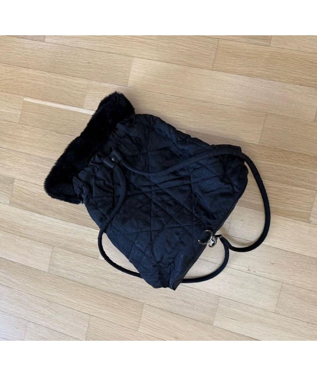 CHRISTIAN DIOR Черный тканевый рюкзак, фото 2