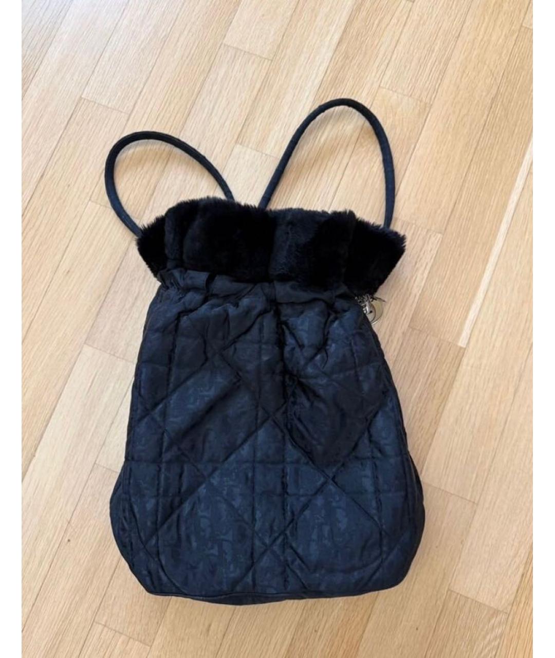 CHRISTIAN DIOR Черный тканевый рюкзак, фото 8