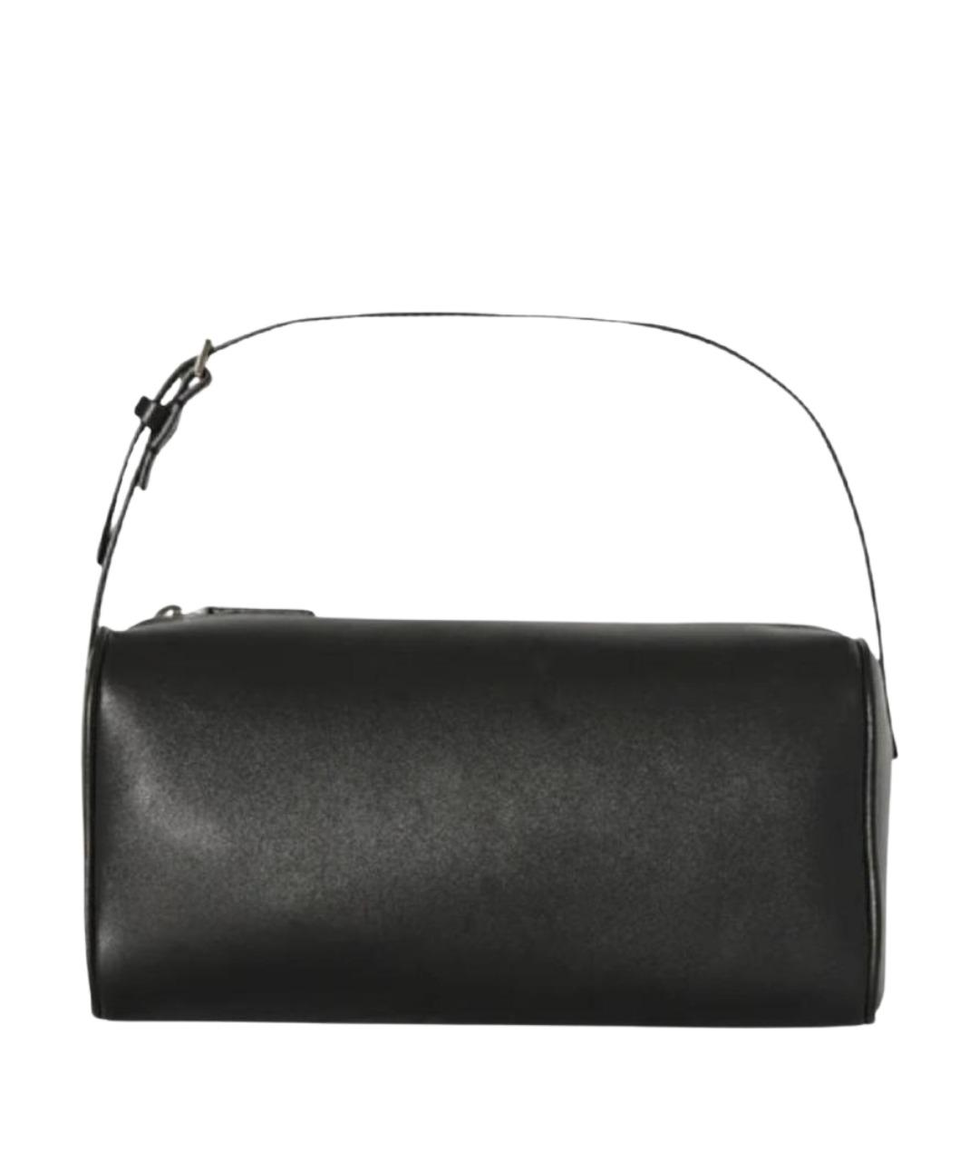 THE ROW Черная кожаная сумка с короткими ручками, фото 1