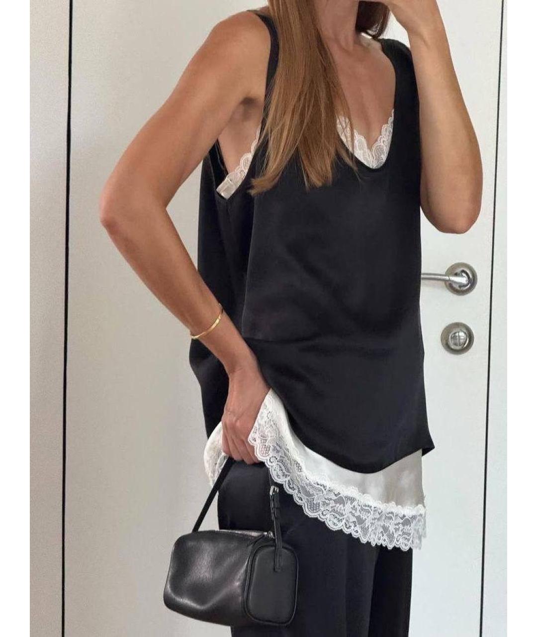 THE ROW Черная кожаная сумка с короткими ручками, фото 7